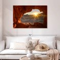 thumbnail image 2 of Elephant Stock Red Rock Canyon Sunrise Wall Art - Horizontal Canvas Wall Art - Living Room Wall Decor - Nature Canvas - Beige And Orange Decor - 45" x 30", 2 of 4