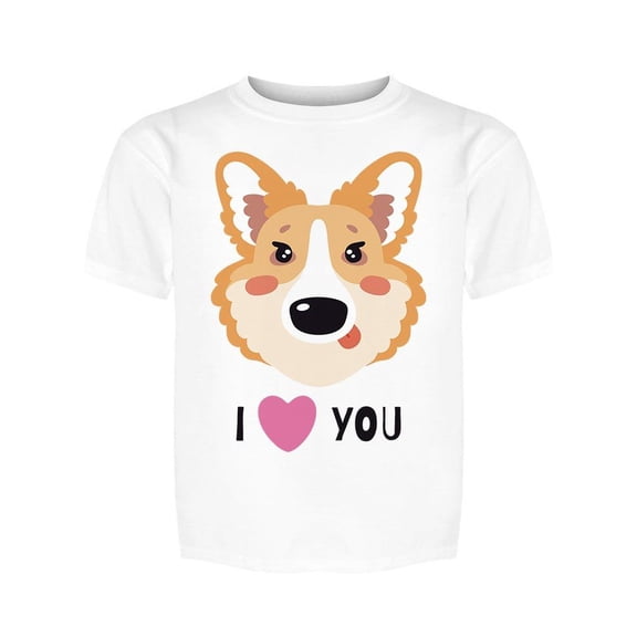I Love You: Corgi Tee Girl's -Image by Shutterstock