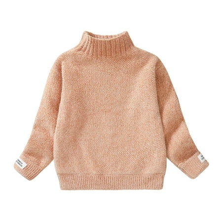 

Kids Sweaters for Boys Girls Spring Crewneck Long Sleeve Knitwear Unisex Solid Thermal Knitting Tops Sweater