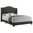 thumbnail image 3 of Sonoma Upholstered Full Wingback Bed Grey, 3 of 6