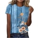 thumbnail image 1 of Tops de Ajuste Suelto para las Mujeres Sudadera de Manga Corta, Camiseta Casual Impresa para el Uso Diario de Primavera Y Otoño, 1 of 5