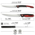 thumbnail image 3 of CIVIVI Shawka Folding Fillet Knife, Fish Fillet Knife 5.81" 14C28N Blade, Foldable Aluminum Handle with Handle Lock for Outdoor Fishing, Includes Nylon Sheath C22029B-1, 3 of 9