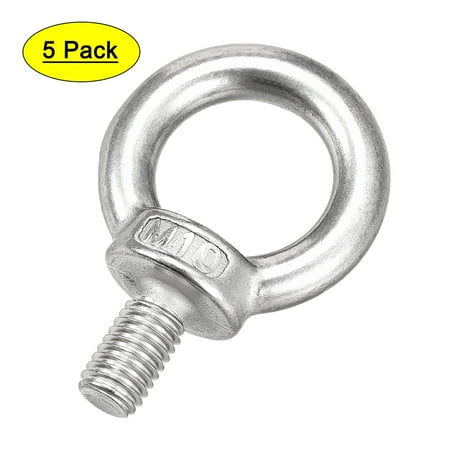 

5pcs M10 304 Stainless Steel Ring Shape Machinery Shoulder Lifting Eye Bolt
