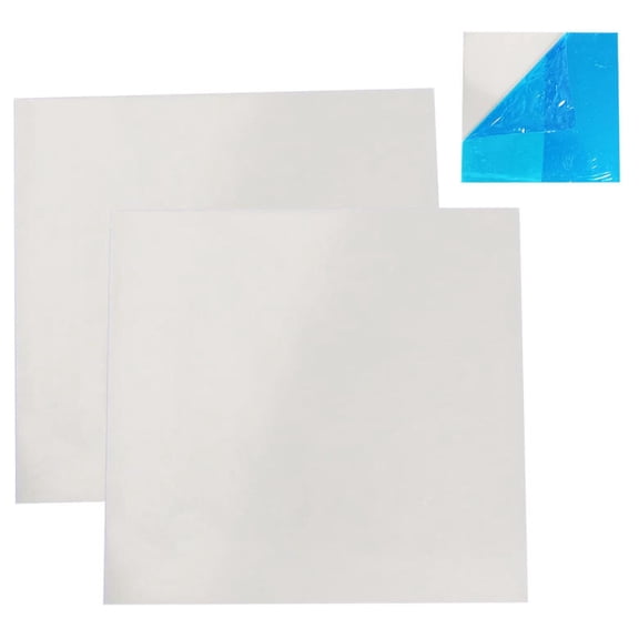 2 Pcs 304 Stainless Steel Sheets, 6 Inch x 6 Inch x 0.02 Inch, About 25 Gauge (0.5mm) Thickness, No Scratches, Double Side Film Attached 304L Stainless Steel Plates