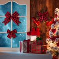 thumbnail image 4 of Cinta navideña con cable Adorno de guirnalda de árbol de Navidad de 20 metros, 4 rollos de cinta de arpillera Cinta con cable de 2,5 pulgadas para envolver regalos de Navidad Decoración de jardín, 4 of 5