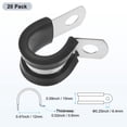 thumbnail image 3 of Uxcell 20 Paquete de Abrazaderas de Cable 12 mm Acero Inoxidable 304 Goma Forma R para Tubo, 3 of 7