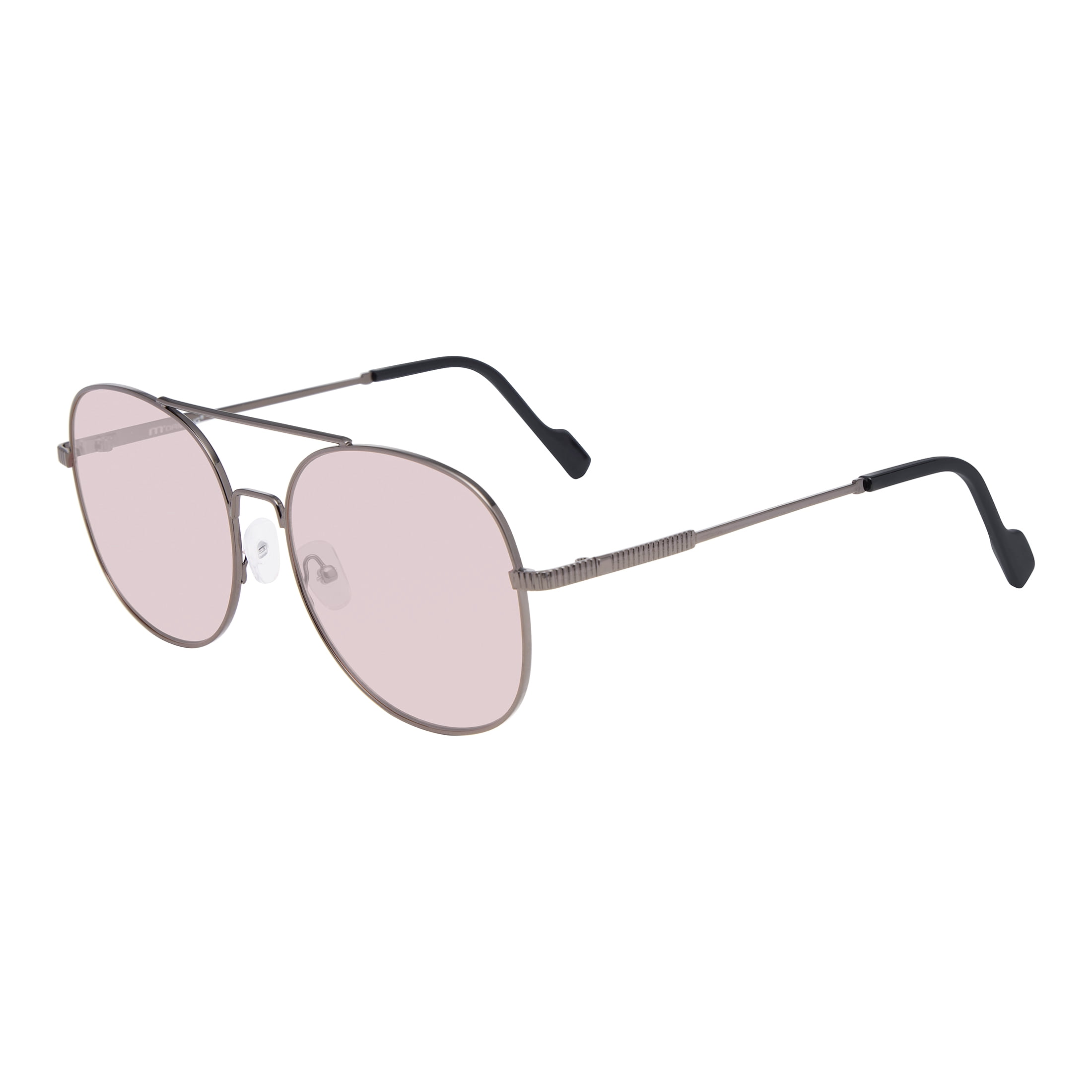 M+ Driving Glasses, Women's Protective Eyewear, MD645217, Metal Frame, Gunmetal, Rose Lenses