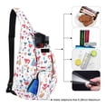 thumbnail image 3 of HAWEE Hiking Chest Bag Hiking Backpack Sling Bag Sports Travel Crossbody Daypack for Women, White + Hot Fox, 3 of 7