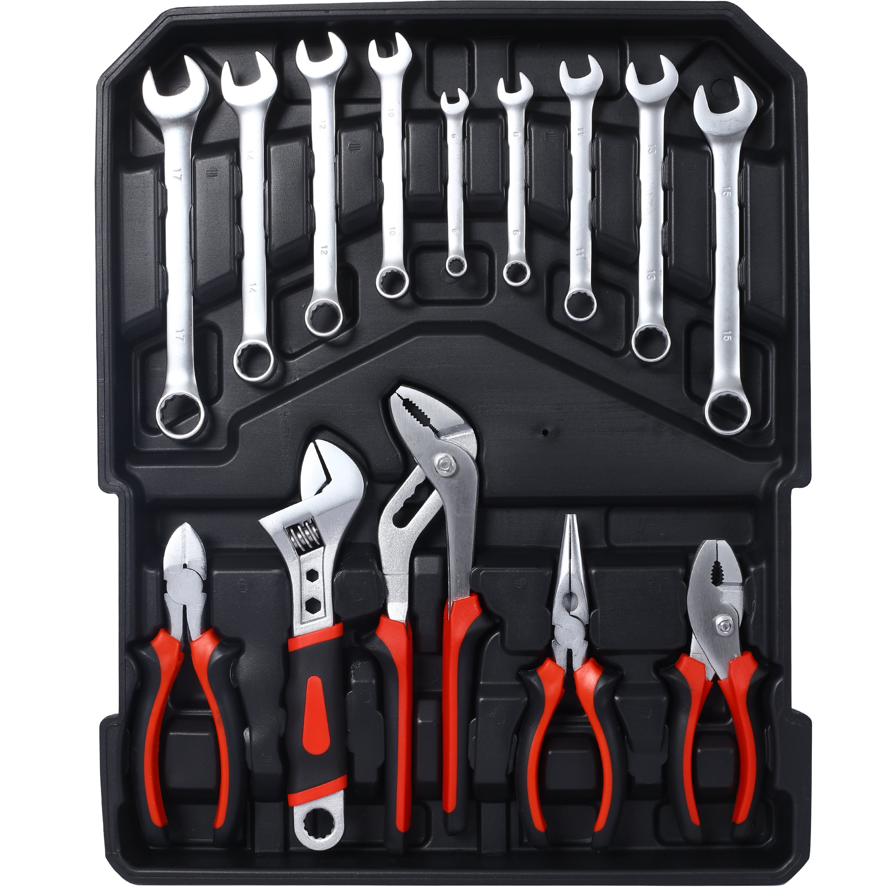 899pc Home Repair Tool Set with Rolling Toolbox - Silver Aluminum Case for Home & DIY. Complete Kit w/ Wrenches, Pliers, Screwdrivers, Sockets. Ideal Gift.
