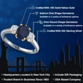 thumbnail image 2 of Gem Stone King 925 Silver and 10K Yellow Gold Blue Sapphire and White Moissanite Engagement Ring for Women | 2.26 Cttw | Oval 8X6MM | Gemstone September Birthstone | Size 9, 2 of 7