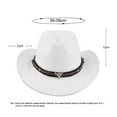 thumbnail image 2 of Hirigin Cowboy Hat for Women Men Cowgirl Hat Wide Brim Western Hats with Bull Head Panama Fedora Hat, 2 of 6