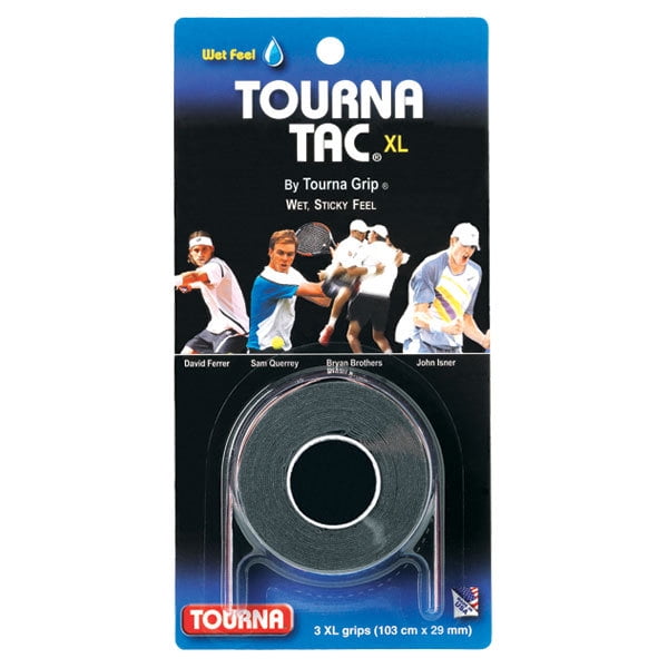 Tourna Tac XL Black 3 Pack Overgrip Overgrips Tennis 