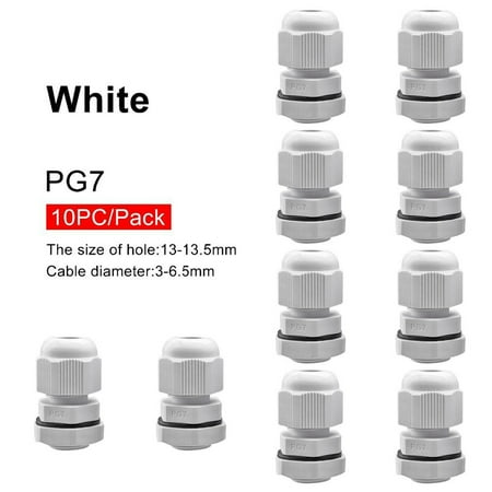 

10Pc Waterproof Cable Seal Set Plastic Connectorip68Cable Secure Nylon Connector