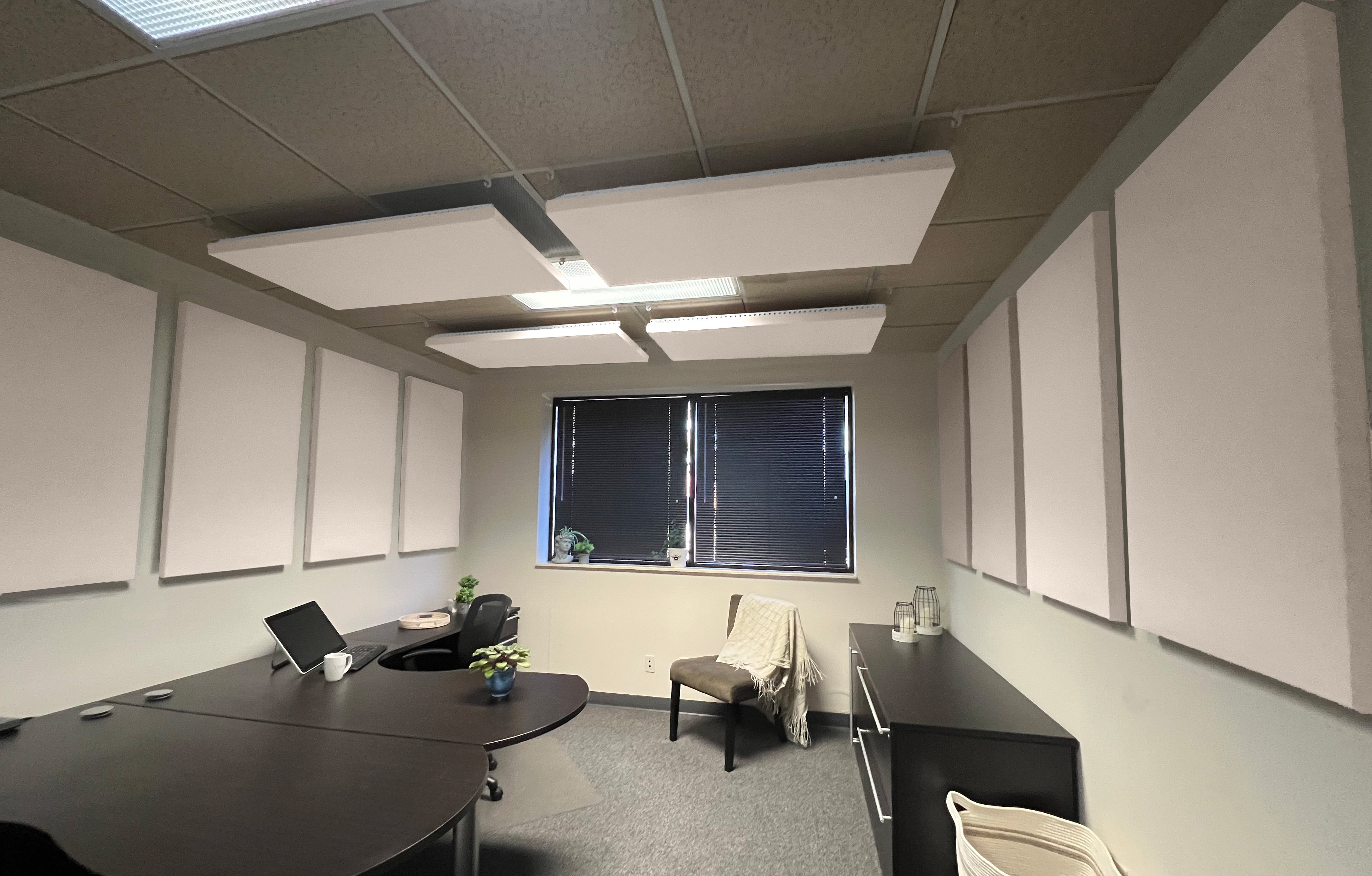ATS Acoustics Home Office Residential Acoustic Treatment Room Kit Sound Absorbing Acoustic Panel 12 Pack for 250-380 Sq Ft (Cream)