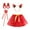 C147/Red, variant on Afdoent Girls Fashion Dresses Kids Girls Christmas Dance Party Cartoon Skirt Ballet Skirts Hairband 4Pcs Set 6-8 Years