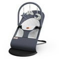 thumbnail image 3 of Baby Bouncer, Portable Baby Bouncer Seat for Babies 0-18 Months, 3 Modes of Use with Rocker & Stationary Options, Ergonomic Infant Chair with Hanging Toys Grey, 3 of 5