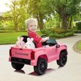 thumbnail image 7 of Licensed Toyota Tundra 12V Ride on Truck Car for Kids, Battery Powered Electric Toys with Remote Control, MP3, LED Lights, Suspension System, Double Doors, Safety Belt, for 3-8 Years Old, Pink, 7 of 7