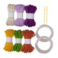 thumbnail image 3 of 6 piezas de hilo de tejer hilo voluminoso regalo para principiantes coloridos kindergarten decoración para el hogar proyectos de ganchillo elásticos H, 3 of 8