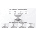 thumbnail image 4 of 2 Tier Lazy Susan Turntable Organizer 10'' Rotating Spice Rack Organization for Cabinet, Kitchen, Pantry, Countertop, Bathroom, Vanity,Rotatable Medicine Cabinet Organizer, Clear, 4 of 6