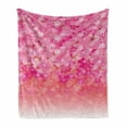 thumbnail image 1 of Pale Pink Soft Flannel Fleece Blanket, Cherry Blossom Tree Flowers in Vibrant Tones Spring Beauty Illustration Japan, Cozy Plush for Indoor and Outdoor Use, 50" x 70", Pink Pale Pink, by Ambesonne, 1 of 6