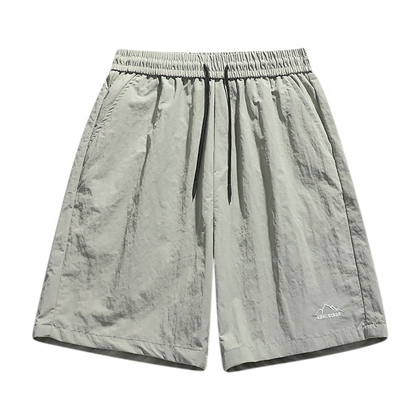 pstuiky Pantalones cortos cargo para hombre, Pantalones cortos deportivos casuales de seda helada de color sólido de verano para hombre, pantalones de cinco cuartos Pantalones cortos cargo