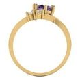thumbnail image 4 of Clara Pucci 14K Yellow Gold 0.87ct Alexandrite Three-Stone Ring for Women, 4 of 8