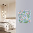 thumbnail image 4 of Yayeee Toggle Light Switch Wall Plate 2-Gang 4.56"x4.48" Decorative Outlet Cover, Blue Floral, 4 of 7