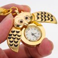 thumbnail image 3 of Golden Owl Pocket Watch for Decoration with Durable Alloy Material and Creative Design 4.5cm, 3 of 9