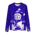 thumbnail image 4 of AGWOLF Christmas Sweatshirts for Women Cute Snowman Graphic Tunic Blouse Crewneck Xmas Xmas Tops Long Sleeve Holiday Ugly Shirts Fall Wimter Clothes, 4 of 4