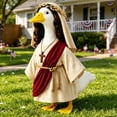 thumbnail image 5 of SHENGXINY Porch Goose Outfit, Religious Robe with Cross Necklace and Wreath Wig Goose Clothes for Patio Outdoor Home Decor Multicolor 23 in, 5 of 9