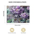 Feiri Zen Purple Floral Canvas Wall Art Water Lily Flower with Green