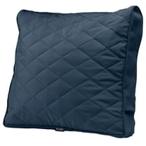 Classic Accessories Montlake FadeSafe Patio Chair/Loveseat Back Quilted Cushion, 25 x 22 x 4 Inch, Navy