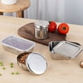 thumbnail image 2 of 3pcs Stainless Steel Sample Boxes Canteen Crisper Boxes with Lid (Silver), 2 of 8