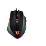 BatteryJack V80-02 5000 DPI Ergonomic Wired Gaming Mouse with Optical Sensor, 8 Buttons & RGB Backlit