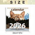 thumbnail image 3 of 2026 Cat Wall Calendar with Spiral Binding Monthly Planner Organizer for Home Office Classroom Unique Cat Artwork Large Grid Premium Paper, 3 of 5