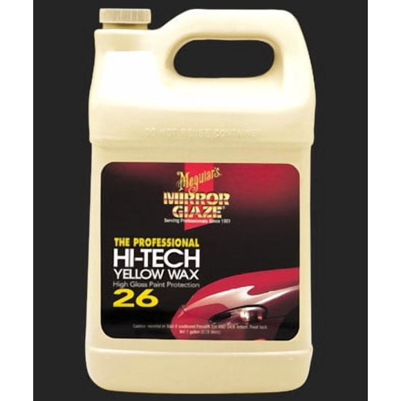 Meguiars Cire pour Voiture M2601 Glaçage pour Miroir; Cire de Carnauba Jaune Mélangée avec des Silicones/polymères et Autres Cires; Liquide; Pichet de 1 Gallon; Sans Applicateur