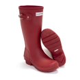 thumbnail image 3 of Hunter Boy's Original Kids Military Red Knee-High Rubber Rain Boot - 2M, 3 of 7