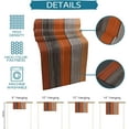 thumbnail image 6 of Farmhouse Cotton Linen Table Runner Dresser Scarf Retro Rustic Barn Wood Texture Ombre Burnt Orange Gray Non-Slip Rectangle Settings Decoration for Kitchen Home Dining Holiday, 16x72 inch, 6 of 6