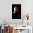thumbnail image 2 of Elephant Stock Thoroughbred Horse In The Dark Wall Art - Vertical Multi Panel Canvas - Mancave Wall Decor - Animal Multi Panel - Black And Brown Decor - 14" x 23", 2 of 4