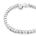thumbnail image 7 of Ayyufe Bracelet Silver Plated Box Chain Unisex Bracelet Bangle for Banquet, 7 of 7