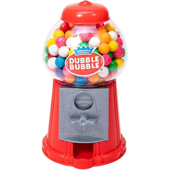 Brand Classic Retro Gumball Coin Bank - 8.5" Tall - Includes 45 Dubble Bubble Gumballs - Ages 3 