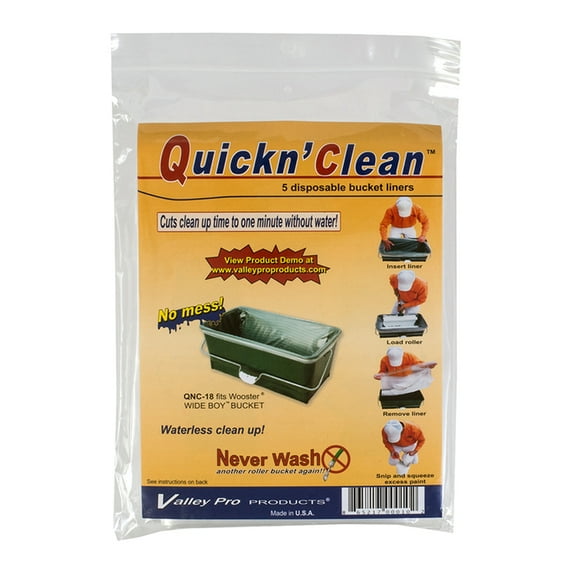 Wooster 00R4720000 Quickn' Clean Quick N' Clean Wide Boy 5Pk Of Liners
