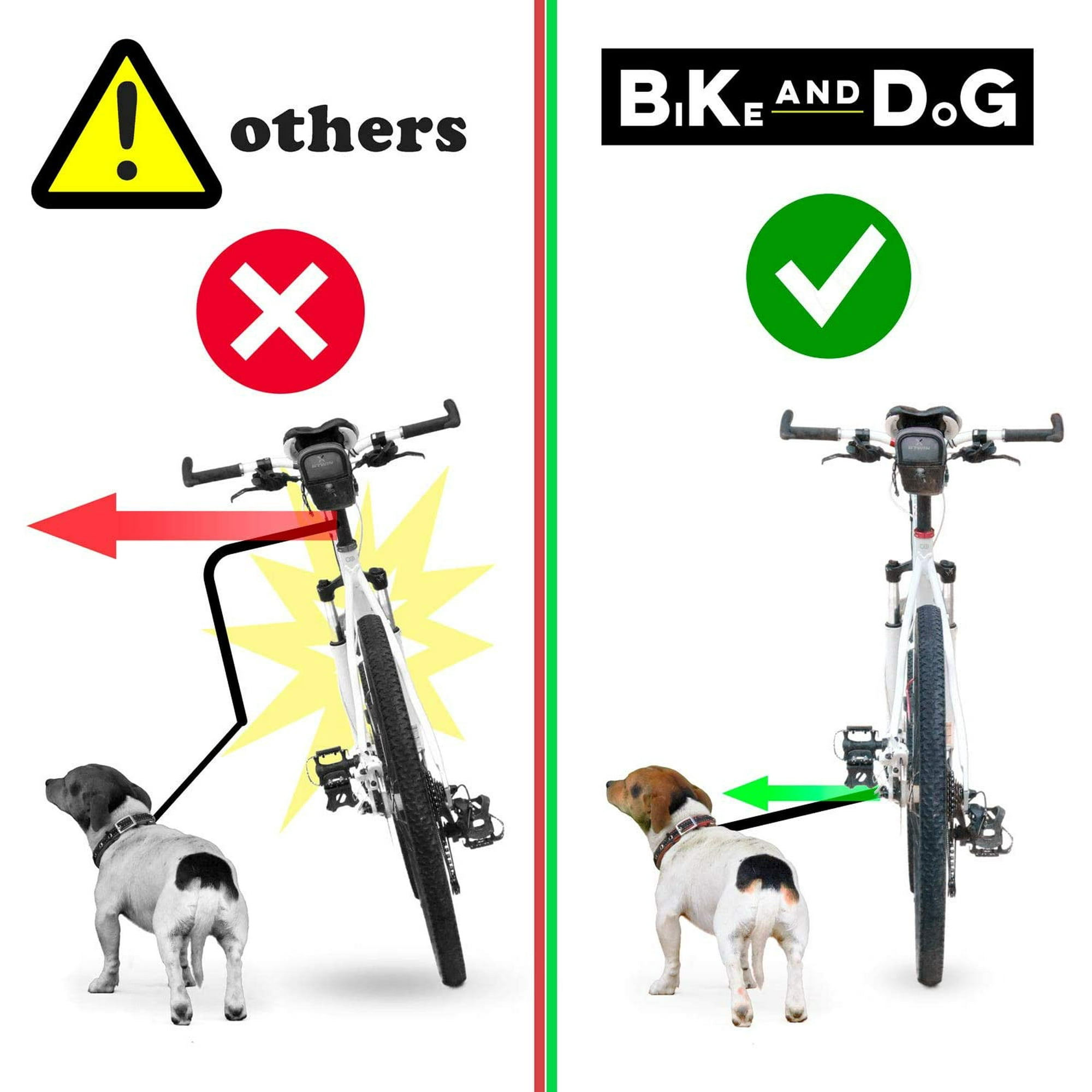 Dog Bike Leash Hands Free FYBTO es. Dog Bicycle Lead for Small Medium and Large Dogs Designed to Lead one or More Dogs with Maximum Safety Easy Walmart
