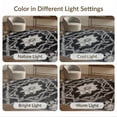 thumbnail image 7 of ODIKA 9'x12' Washable Area Rug Farmhouse Vintage Faded Center Interlocking Angular Table Desk for Master Suite, California King, Under Bed, Non-Shedding, Easy Care, 7 of 7