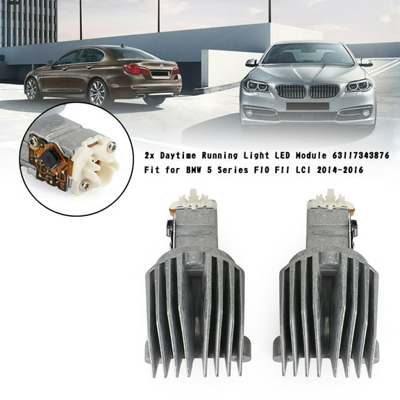 2x DRL LED Module 63117343876 Fit for BMW 5 Series F10 F11 LCI 2014-2016