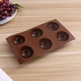 thumbnail image 5 of Moldes de silicona para bombas de cacao y Chocolate caliente, molde de Semi bola, bandeja Circular grande de 6 cavidades, pastel DIY de San Valentín esférico para vacaciones, 5 of 5