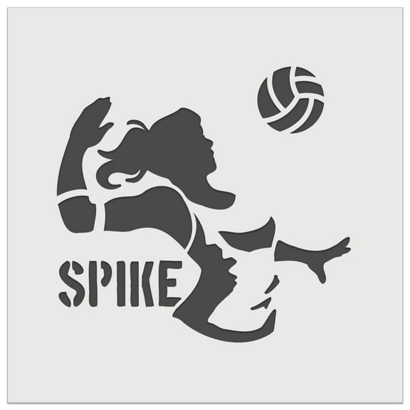 Volleyball Woman Spike Sports Move DIY Cookie Wall Craft Stencil - 5.5 Inch