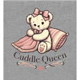 thumbnail image 2 of Cuddle Queen Women's Heather Gray Crew Neck Short Sleeve Crop Tee-Medium, 2 of 7