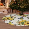 thumbnail image 2 of Cauagu 30" Christmas Tree Skirt Bird Sunflowers Pattern Christmas Tree Decorations Tree Mat for Xmas Decorations Occasion Holiday Home Decor -30", 2 of 7