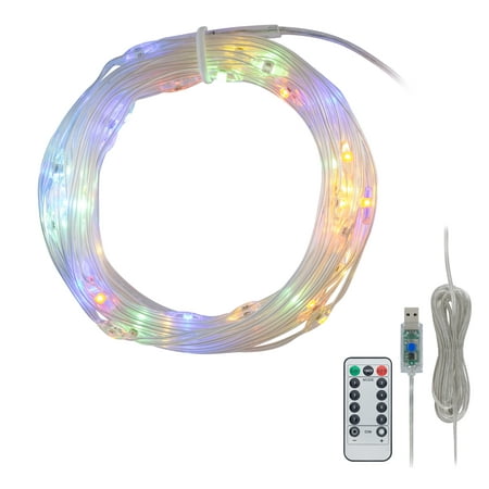 Lights by Night 16.7ftm Multicolor LED String Fairy Lights with Remote, 52 Lights, 60237